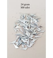 Oya Abiye Bileklik Kolye Pleksi Metalik Plastik Pul Gümüş Renk 24 gram 300 adet - BNC593