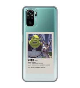 Redmi Note 10/Note 10S Uyumlu Shrek Minimalsit Poster Desenli Şeffaf Telefon Kılıfı