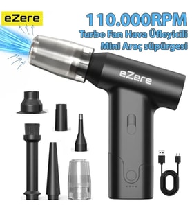 EZERE J02 Çift fonksiyonlu mini Araç süpürgesi &amp; Turbo Fan Hava üfleyici-(5 - ETC6828-4048
