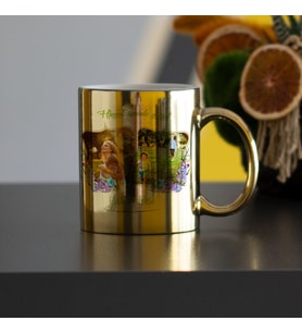 Anneye Hediye Fotoğraflı Gold Kupa Bardak