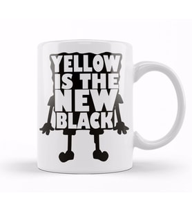 Yellow is The New Black Kupa Bardak Porselen