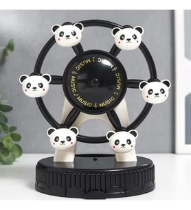 Panda Tasarımlı Işıklı Müzikli Dönme Dolap Müzik Kutusu