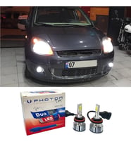 Ford Fiesta Mk5 Led Xenon Uzun + Kısa Far Ampulü H4 Duo Yeni Seri Beyaz 2001-2008