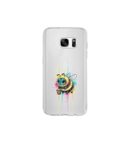 Samsung Galaxy S7 ile uyumlu Splash arı tasarımlı şeffaf silikon kılıf