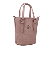 Benetton Pudra Monogram Eskitme Kadın Küçük El Çantası BNT 1329