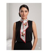 Tarzını Seç Çizgili Atatürk Silüet Kravat Şerit / Eşarp / Fular 105x9 cm