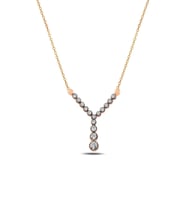 Elmas Model Rose Gümüş Kadın Kolyesi Gklelmsmdl1-ros