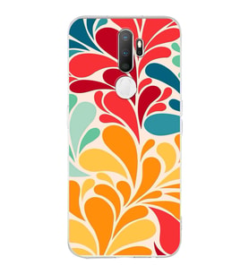 PrintiFy Oppo A9 2020  ile Uyumlu 1mm Slim Fit Retro Renkler 5 Baskılı Şeffaf  Kılıf