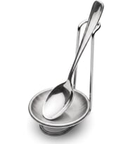 Paslanmaz Çelik Kepçe Standı, Yemek Yağ Lekelerine Karşı Temiz Tutan Dik Metal Gövde, Kevgir Kaşık Çırpıcı Mutfak Seti Altlığı, Kaşıklık, Tezgah Ve Mutfak İçin Hijyen Altlık