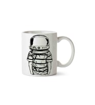 Astronot Uzay Astronaut Suit Drawing Porselen Kupa Bardak
