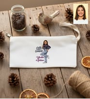 Kişiye Özel Karikatürlü Cute But Gemini İkizler Burcu Kalemlik Ham Bez Doğum Günü Hediyesi