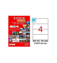 Tanex Laser Etiket 100 Yaprak 210 x 74.25 Mm Lazer Yazıcı Etiketi
