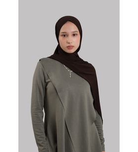 Kahve Düz Klasik Şal Dikişli Premium Jersey Sade 202129_14