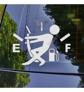 Yakıt Depo Komik Sticker etiket arka cam
