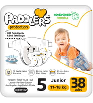 Protection Bebek Bezi 5 Numara Junior (11-18 Kg) 38 Adet – Jumbo Paket, Maksimum Koruma