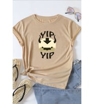 Unisex Avatar Appa Baskılı T-shirt (Bej)