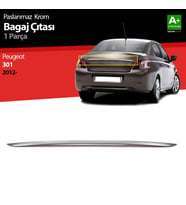 Peugeot 301 Uyumlu Krom Bagaj Çıtası 2012 Üzeri (Karışık)
