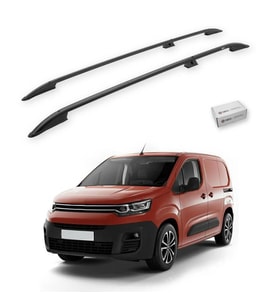 Turtle Citroen Berlingo 2019-2025 / Uzun Şasi Tavan Çıtası Crown Siyah