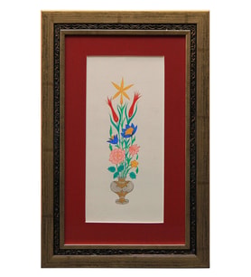 e38 EL İŞÇİLİĞİ VAZOLU BUKET 41*28 cm - 1799