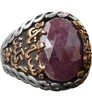 Gerçek Safir Taşlı Yüzük, Erkek Gümüş Safir Yüzük