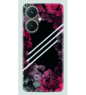 Vivo Y27 Kılıf Silikon Desen Özel Seri Flowers Line 1732