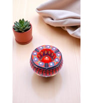 SERAMİK KÜLLÜKLER, %100 EL İŞLEMESİ, KAPAKLI, KULLANIŞLI, DEKORATİF, 12 CM, 6 FARKLI MODEL (Y.Turuncu)