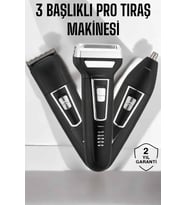 3 Başlıklı Profesyonel Tıraş Makinesi
