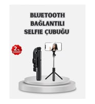 Mey İthalat® Kablosuz Bluetooth Selfie Çubuğu – 360° Dönebilir Başlık, Taşınabilir ve Şık Tasarım