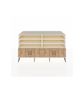 Kronos Konsol 6 Raflı 4 Kapaklı 176x59x99 Aytaşı-Çam