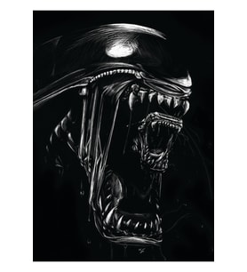 Alien/xenomorph Karalama Tahtası Tasarımı Tablo Ahşap Poster Dekoratif