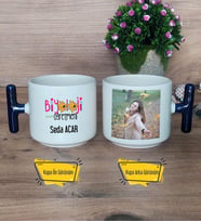 Biyoloji Öğretmeni Kupa Bardak Fotoğraflı T Lacivert Kulplu Öğretmenler Günü Hediyesi Biyoloji Öğretmenine Hediye