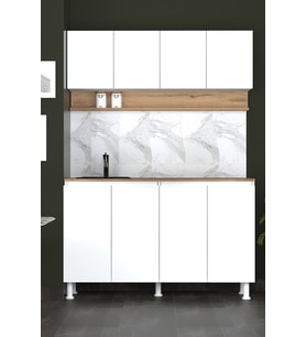 140 cm Venda Mutfak Dolabı, Mini Mutfak Dolabı, Çok Amaçlı Dolap