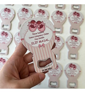 25 Adet Yenidoğan Bebek Temalı Açacak Magnet Söz, Nişan, Nikah, Yenidoğan ve Yaş Magnet