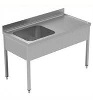 Electrolux Professional Tek Evyeli Tezgah, Evyesi 600x500 Mm, Damlalığı Sağda - 1400 Mm, Plus GLG1416DXE