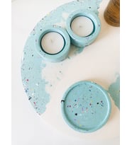 TERRAZZO 2'Lİ DEKORATİF TEALIGHT MUMLUK