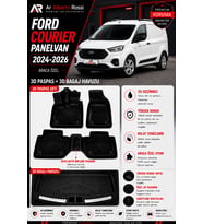 FORD COURİER PANELVAN 2024-2026 Araca Özel 3D Paspas + 3D Bagaj Havuzu