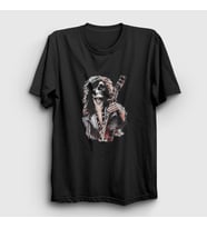 Presmono Unisex Siyah Led Zeppelin Skull Jimmy Page T-Shirt 371693tt