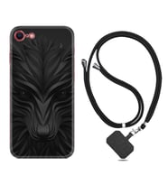 Apple iPhone 5 6 7 8 Plus Se XR Kılıf Boyun Askılı Silikon Black Fox 1325