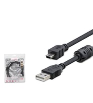 Usb Mini V3/5Pin To Usb Kablo 1.5 M - Si̇yah HDX7538