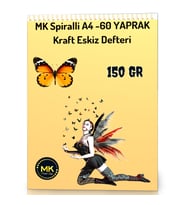 MK Spiralli A4 Kraft Defter 60 Yaprak