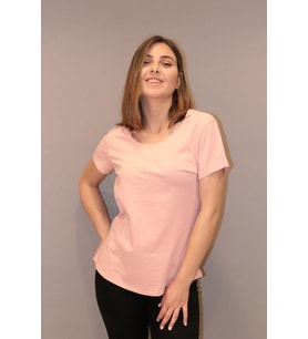 Rich Kadın Bisiklet Yaka T-shirt %100 Pamuk Tişört