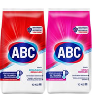 Abc Matik Toz Çamaşır Deterjanı 20KG (2PK*10KG) Karma Set Klasik & Canlı Renkler (132 Yıkama)