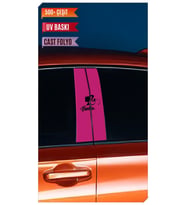 Araç Kapı Direk Kaplama Folyosu Barbie Desenli (Sağ Sol Takım) (2 Adet) - 22x50 (Çok Renkli)