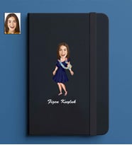 Kişiye Özel Kadın Model 13x21 Siyah Defter-20