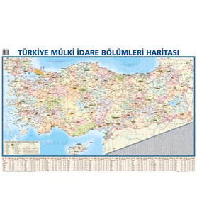 Mepmedya Yayınları 35*50 Cm Türkiye Mülki İdare Bölümleri Haritası 