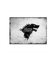 50cmX70cm Ahşap Tablo Winter is Coming Stark