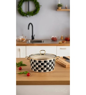Dama Kızartma Tenceresi Siyah 22 Cm 4,5 Lt