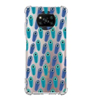 PrintiFy Poco X3 Pro Uyumlu Nazar Boncuğu 4 Baskılı Şeffaf Köşe Korumalı Antişok Kılıf