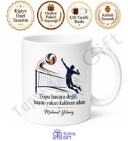Voleybol Tutkunu Baba Yazılı Kupa Bardak Babalar Günü Hediyesi