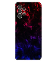 Samsung Galaxy M14 Kılıf Uyumlu Desen Özel Seri Blue Red Fire 1637